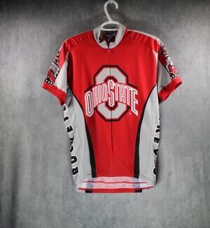 Vintage Ohio State Buckeyes Brutus Cycling Jersey Adrenaline Promo Mens Medium